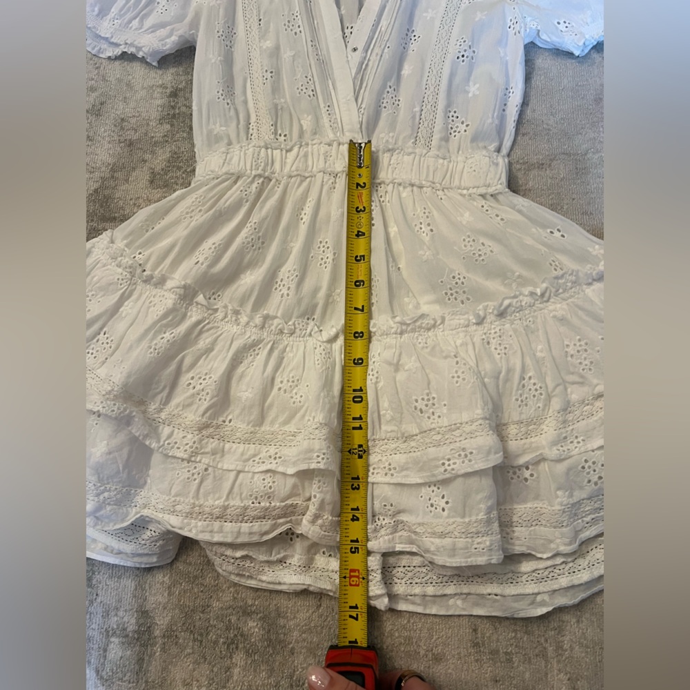 Mable White Eyelet Ruffle Mini Dress - Picture 3 of 7